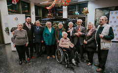 Jonny Daniels (second left) with Righteous Among the Nations in Poland. Holocaust survivor Edward Mosberg is third from the right. Jonny Daniels (second left) with Righteous Among the Nations in Poland. Holocaust survivor Edward Mosberg is third from the right.