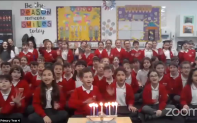 Screenshot of Yavneh Primary students in the video