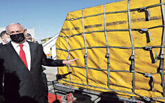 Israeli PM with a delivery of Covid vaccines Israeli PM with a delivery of Covid vaccines