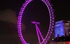 The London Eye commemorating Holocaust Memorial Day The London Eye commemorating Holocaust Memorial Day