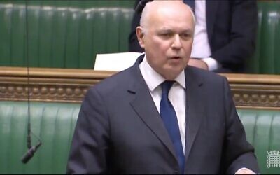 Sir Iain Duncan Smith speaking in the Commons against the persecution of  Uyghur Muslims