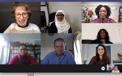 Screenshot of the women's faith meeting  with Colin Bloom