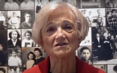 Screen capture from video of Holocaust survivor and educator Toby Levy. (YouTube via Times of Israel)