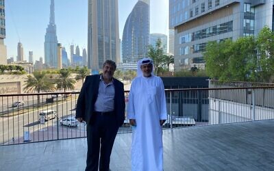 Jon Medved, OurCrowd CEO and Dr Sabah al Binali, UAE Venture Partner and Head of Gulf Operations for OurCrowd together in Dubai