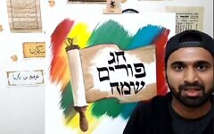 Multi-lingual greeting by calligraphy artist Thoufeek Zakriya