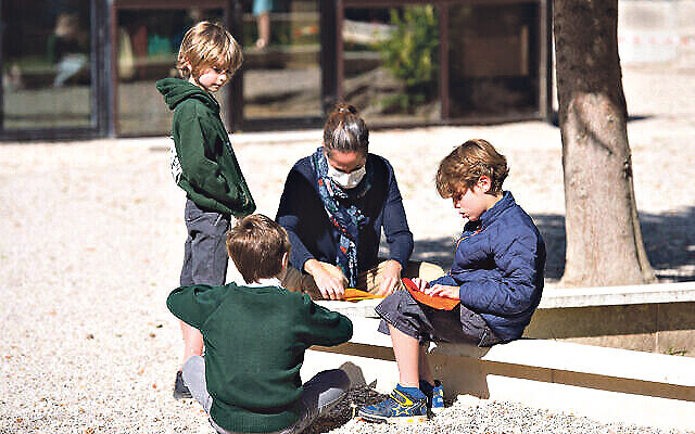 Pupils in the playground