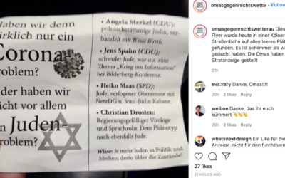 The German chapter of the Grandmothers Against The Right group posted about the flyer on Instagram. (Grandmothers Against The Right/Instagram)