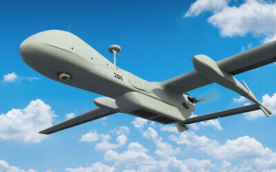 The WASP on the tactical BirdEye650D tactical UAV and the strategic Heron UAV. (Credit: IAI).
