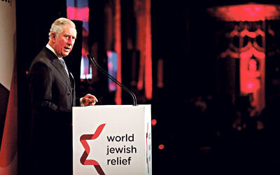 Prince Charles speaking at a WJR event