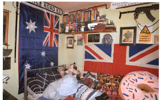 Bedroom of far-right sympathiser Nicholas Brock who was convicted of three counts of possession of a document likely to be useful to a terrorist at Kingston Crown Court on Tuesday. Brock, 53, from Maidenhead, Berkshire, owned a framed "certificate of recognition" from the Ku Klux Klan, a DVD called SS Experiment Camp, a collection of Nazi-era daggers and a racist book about owning a black slave. Issue date:  Photo issued by Thames Valley Police