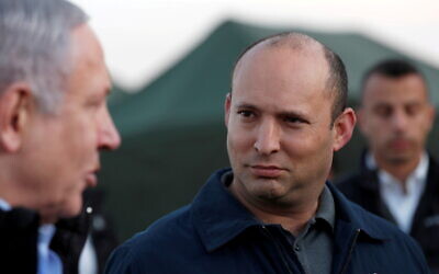 Naftali Bennett, as Defence Minister in 2019, with Prime Minister Benjamin Netanyahu on a visit to the Israeli-occupied Golan Heights (Photo: Reuters)