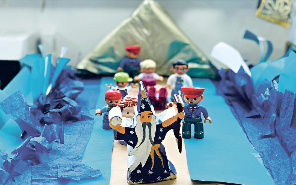 Scenes of the Passover story were recreated out of Lego at Keren's Nursery in Belsize Park, including the splitting of the Red Sea (Image: Keren's Nursery Belsize Park)