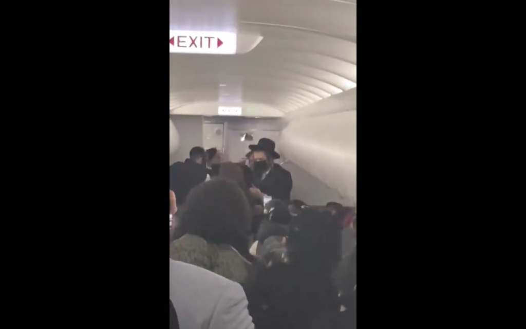 Screenshot from video posted by @OJPAC on Twitter of the incident