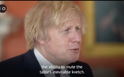 Boris Johnson during his Pesach video