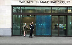 Ben Raymond (right), 31, leaving Wesminster Magistrates' Court, London where he faced four charges, including membership of a proscribed organisation contrary to Section 11 of the Terrorism Act between December 17 2016 and September 27 2017, and three counts of possessing material likely to be useful for terrorism under Section 58 of the act. Raymond did not indicate pleas to any of the charges. Ben Raymond (right), 31, leaving Wesminster Magistrates' Court, London where he faced four charges, including membership of a proscribed organisation contrary to Section 11 of the Terrorism Act between December 17 2016 and September 27 2017, and three counts of possessing material likely to be useful for terrorism under Section 58 of the act. Raymond did not indicate pleas to any of the charges.