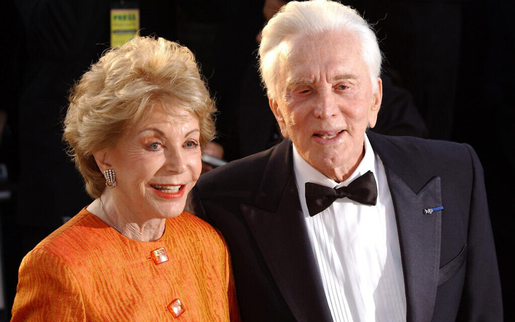Kirk Douglas and Anne Buydens. Anne, the wife of late Hollywood great has died aged 102, her family said.  (PA Wire/PA Images/Yui Mok)