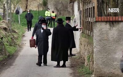 Hundreds of Chasidim were visiting the villag of Bodrogkeresztúr in northeast Hungary this week (Photo: Reuters)