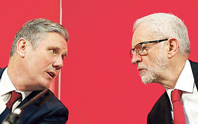 Sir Keir Starmer (left) alongside former Labour Party leader Jeremy Corbyn