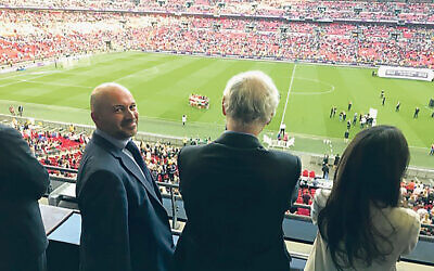 Adrian Jacob (left) at Wembley Stadium.
