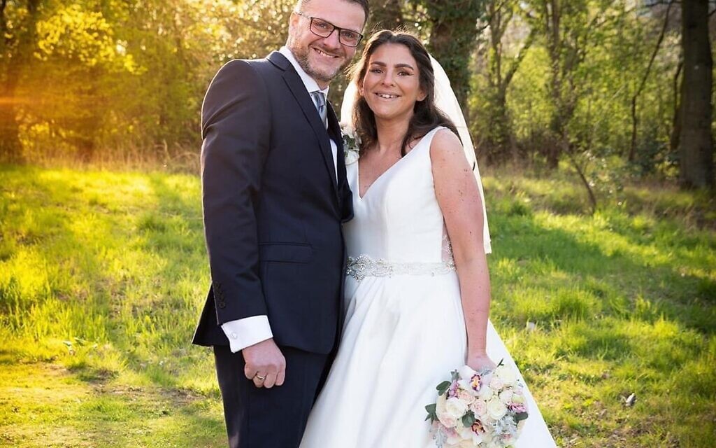 Phil and Emma Lewis tied the knot on Monday at a small ceremony at Woodford Forest United Synagogue
