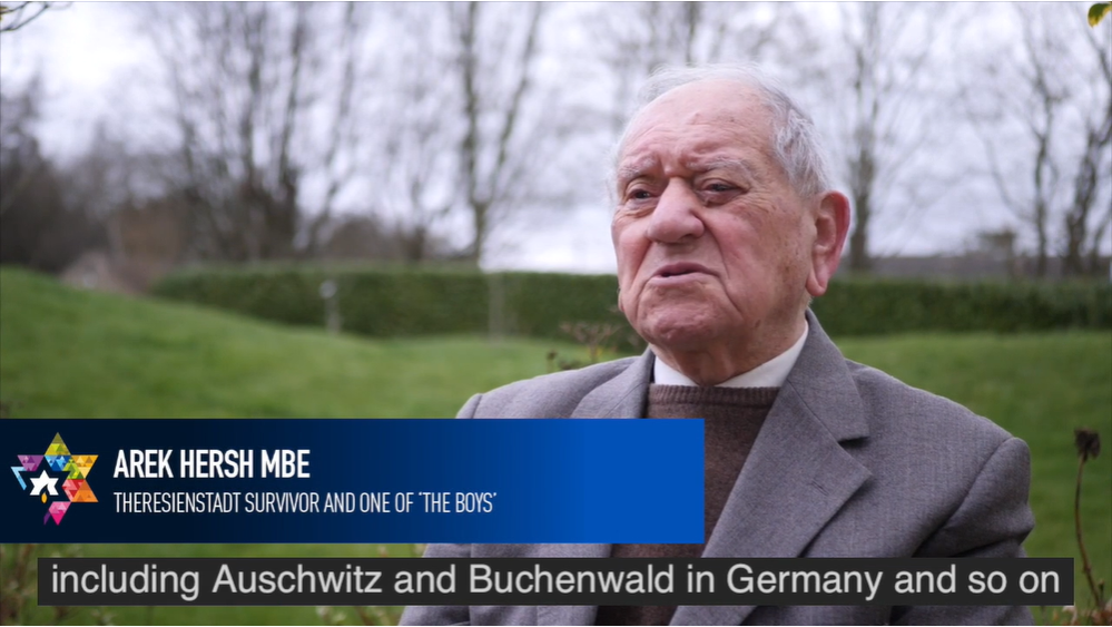 Arek Hersh during the Yom HaShoah virtual ceremony