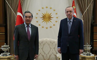 Turkish President Tayyip Erdoğan met China's Foreign Minister Wang Yi in Ankara last month. There was no deal (Photo: Turkish Presidency)