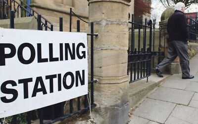 Polling station on election day