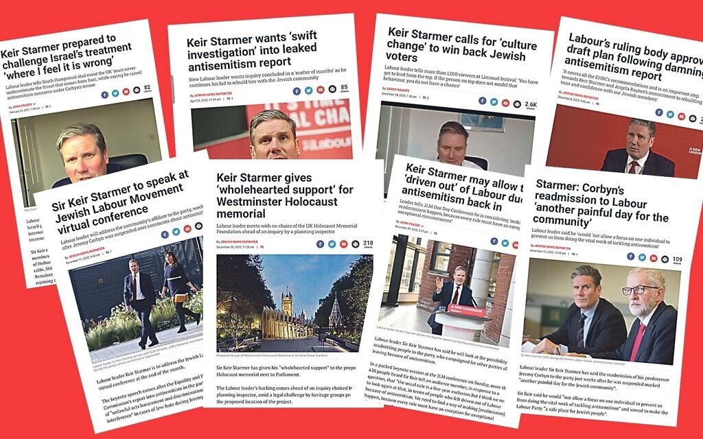 Some of the headlines from the first 12 months of Keir Starmer's leadership