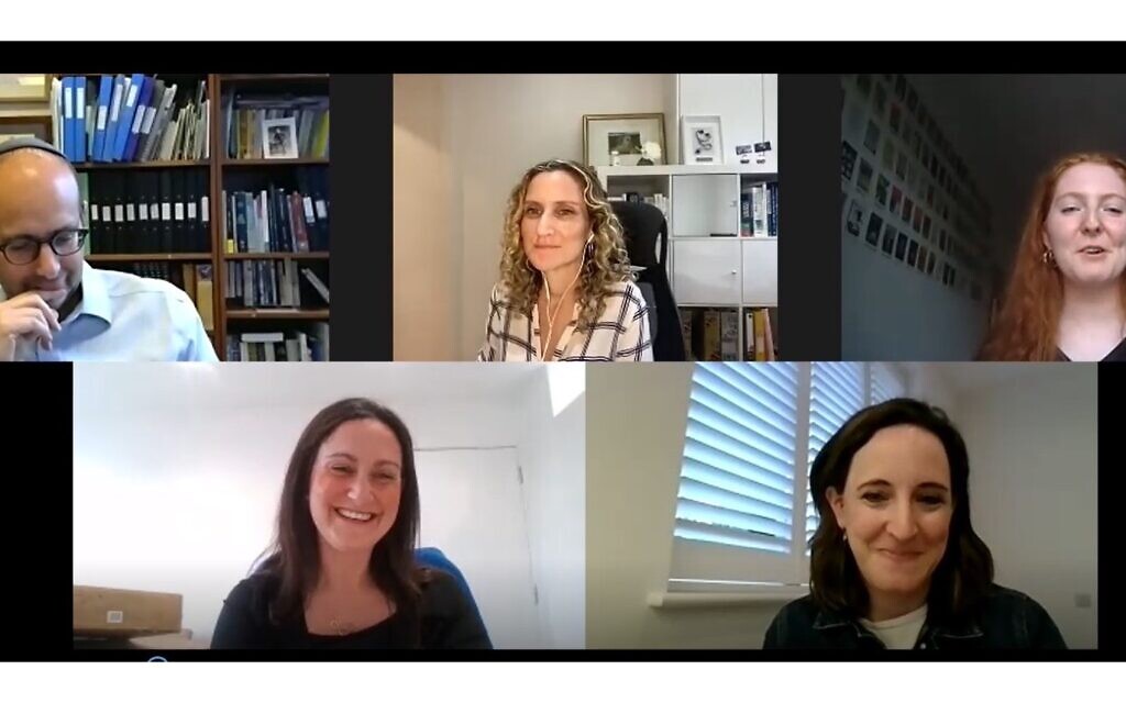 ‘Panellists Dr Ellie Cannon, Dr Leonora Weil, Dr Charlotte Benjamin and Dr Rabbi Raphael Zarum get questioned by LJF Trustee Esther Offenberg on why young adults should take the Covid-19 vaccination’