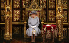 Queen Elizabeth II before she delivers a speech from the throne in House of Lords Queen Elizabeth II before she delivers a speech from the throne in House of Lords