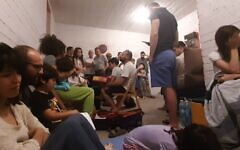Inside a bomb shelter