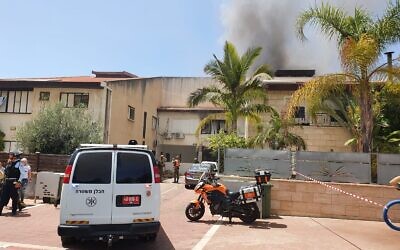 Scene after a rocket struck a residential area in the city of Ashdod. (United Hatzalah) via Jewish News