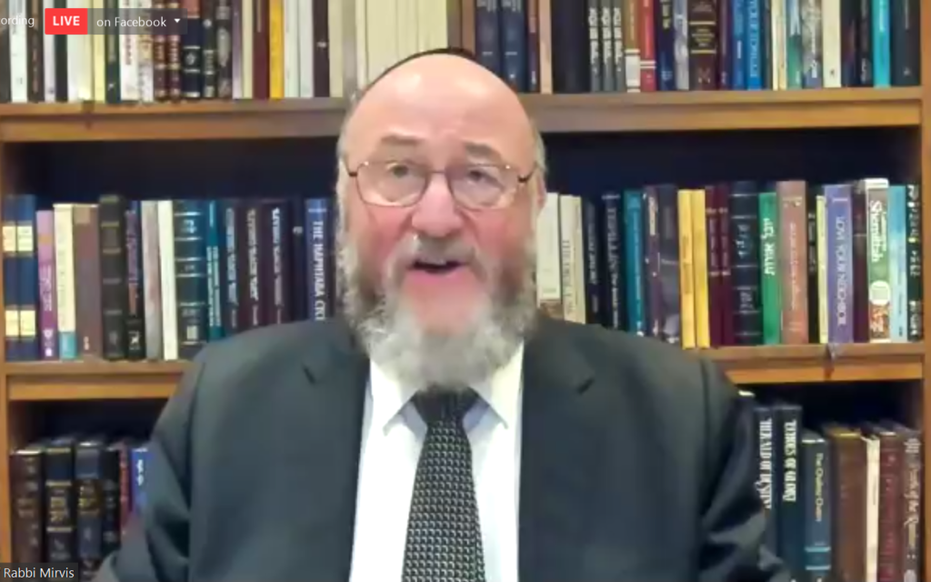 Chief Rabbi Mirvis during the ceremony
