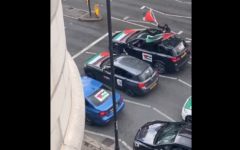 The convoy of cars was filmed on the Finchley Road in mid May 2021. The convoy of cars was filmed on the Finchley Road in mid May 2021.