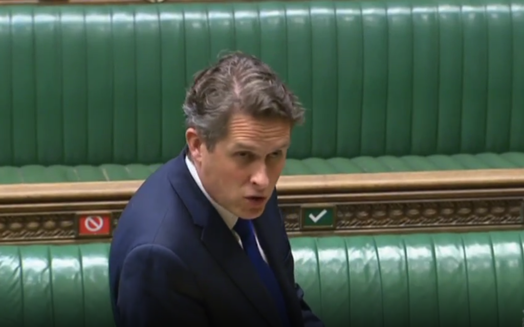 Education Secretary Gavin Williamson.