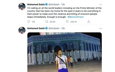 Mo Salah's post calling to end killing of innocents