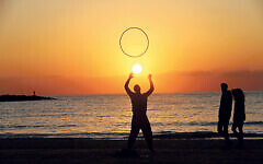Sunset on Tel Aviv beach