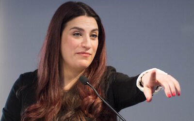 Luciana Berger during a press conference at which she announced her resignation from the Labour Party. (Photo credit: Stefan Rousseau/PA Wire)
