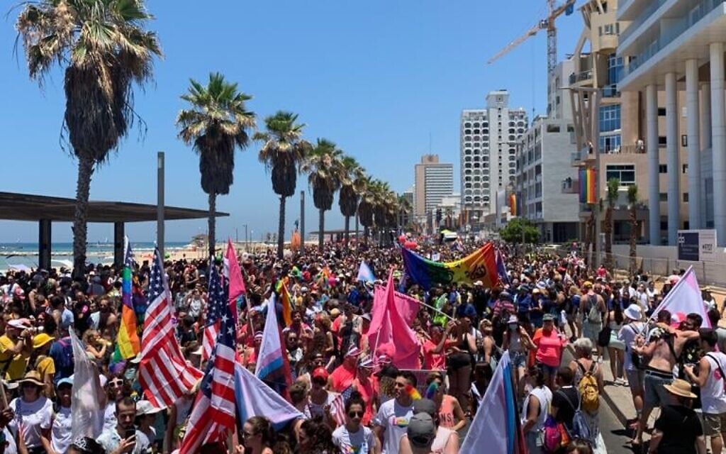 Thousands take to the streets of Tel Aviv to celebrate Pride (Image: UK in Israel)