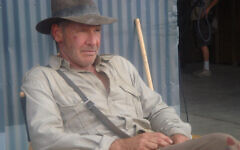Harrison Ford pictured on set of Indiana Jones and the Kingdom of the Crystal Skull (2008)