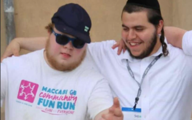 L-R: Yechiel Yosef Rothschild, also known as YY, with friend and carer Hershy Weiss, who died in a plane crash on Wednesday