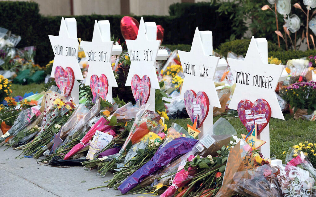 Tributes to victims of antisemitism at row Tree of Life synagogue massacre