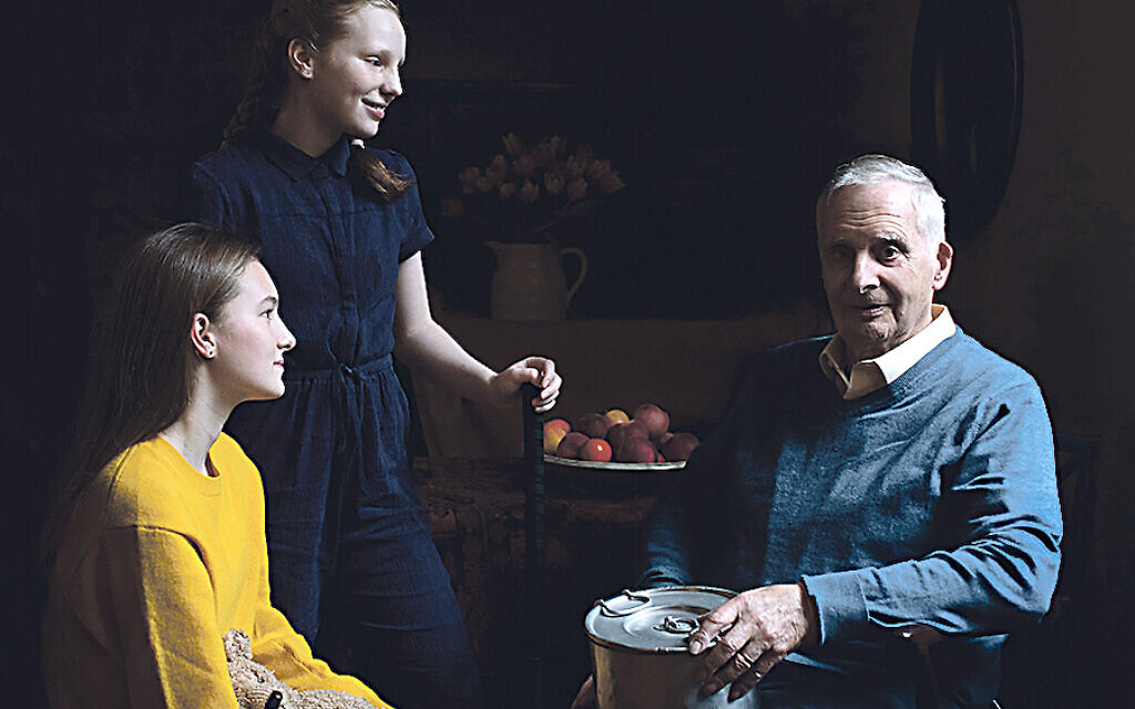 Steven Frank, aged 84, with his granddaughters Maggie and Trixie. Steven survived multiple concentration camps as a child. Credit: The Duchess of Cambridge