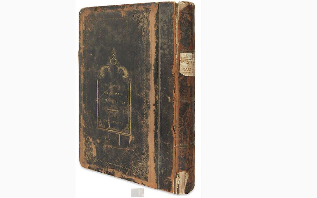 In February 2021, Kestenbaum & Company, a Brooklyn firm that has specialized in Judaica, pulled off its catalogue what the Jewish Community of Cluj says is a 19th-century ledger from its Jewish burial society. (Kestenbaum & Company)