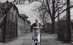 Leslie Kleinman during an Aish on Campus trip to Auschwitz in 2019 (Photo by Jake Blunenow) Leslie Kleinman during an Aish on Campus trip to Auschwitz in 2019 (Photo by Jake Blunenow)