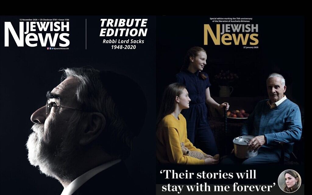 Tribute issue for Rabbi Lord Sacks, and the edition featuring the Duchess of Cambridge's portraits of survivors
