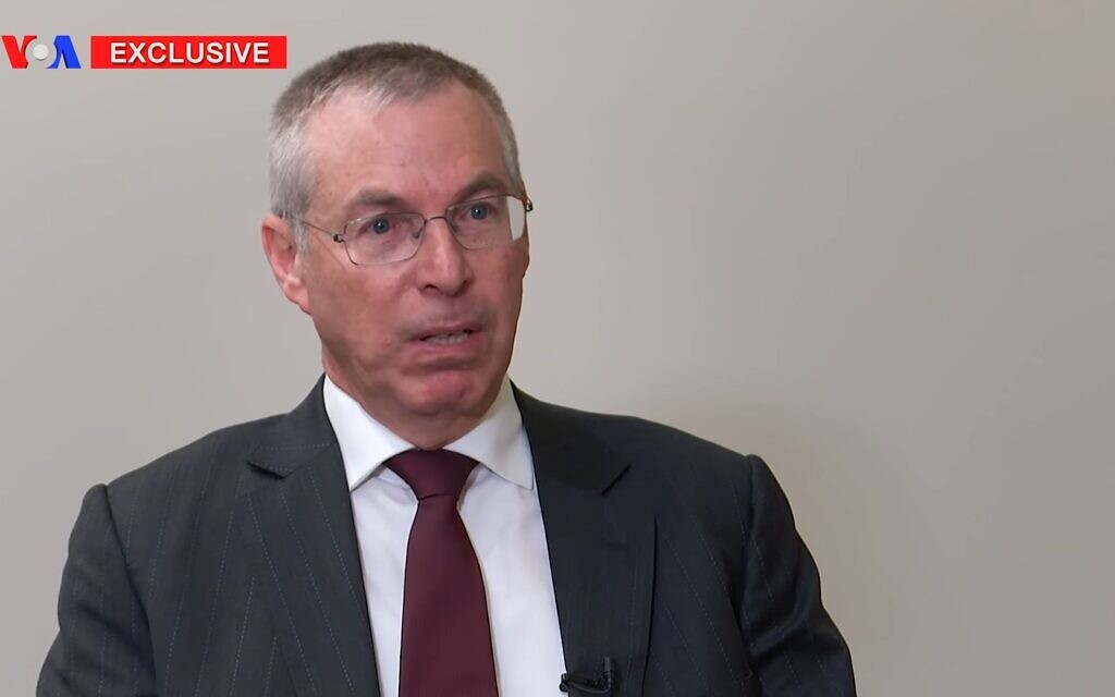 Michael Herzog, seen in 2019, is the son of the late Chaim Herzog, who also served as Israeli president. (YouTube via JTA)
