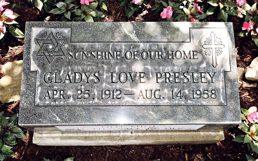 The gravestone of Elvis’ mother Gladys