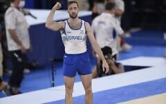 Artem Dolgopyat at Tokyo 2020 yesterday after winning gold