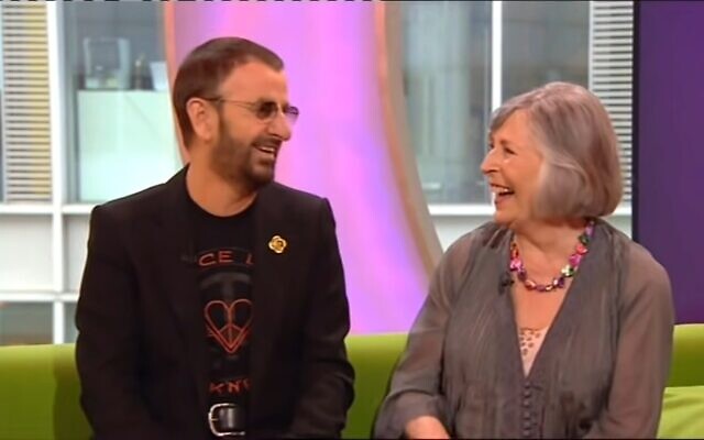 Sheila Bromberg shares a laugh with Ringo Starr on a BBC talk show in May 2011. (YouTube/Screenshot)